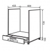 Н12 Тумба для духовки 1Ш (Кухня Максіма)