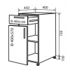 Н23 Тумба 1Д1Ш 40 (Кухня Максіма)