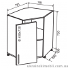 Н34 Тумба угловая 78х78 (Кухня Alta)