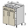 Н26 Тумба 2Ш2Д 60 (Кухня Interno)