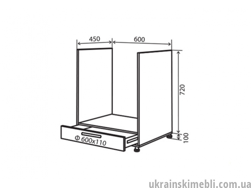 Шкаф под духовку конструкции с размерами
