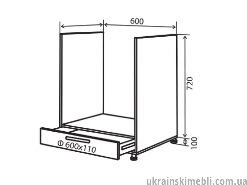 Размеры тумбы под духовой шкаф 60 см