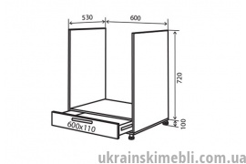 Н12 Тумба для духовки 1Ш (Кухня Flat)