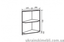 Н17 Полиці кутові (Кухня Flat)