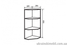 В55 Полиці кутові 92 (Кухня Соло)