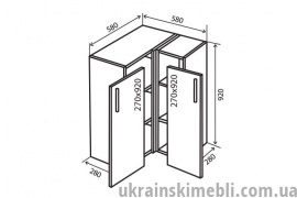 В58 Тумба кутова 58 (Кухня Flat)