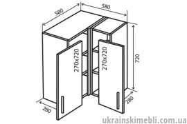 В18 Тумба кутова (Кухня Квадро)