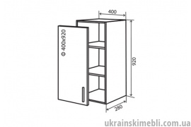 В43 Тумба 1Д 40 (Кухня Квадро)