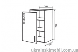 В4 Тумба 1Д 45 (Кухня Квадро)