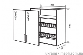 В49 Тумба 2Д 80 Сушка (Кухня Верона)