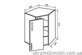 В54 Тумба кутова 58х58 (Кухня Bravo)