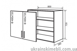 В8 Тумба 2Д 80 (Кухня Кредо)