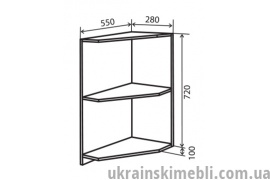 Н17 Полиці кутові (Кухня Мода)