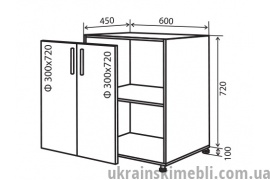 Н6 Тумба 2Д 60 (Кухня Alta)