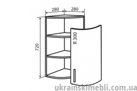 В15+ Тумба радіусна УНІ (Кухня Колор Mix)