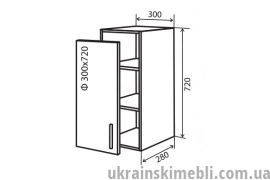 В2 Тумба 1Д 30 (Кухня Мода)