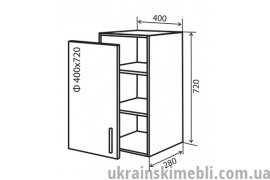 В3 Тумба 1Д 40 (Кухня Мода)