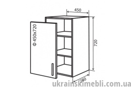 В4 Тумба 1Д 45 (Кухня Мода)