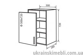 В5 Тумба 1Д 50 (Кухня Мода)