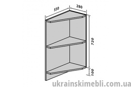Н17 Полиці кутові (Кухня RioLine)