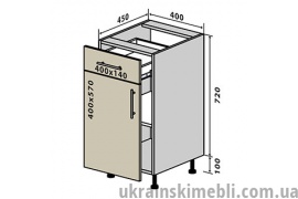 Н23 Тумба 1Д1Ш 40 (Кухня RioLine)