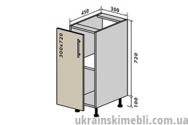 Н2 Тумба 1Д 30 (Кухня RioLine)