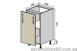 Н3 Тумба 1Д 40 (Кухня Interno)