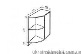 Н17R Тумба радіусна (Кухня RioLine)