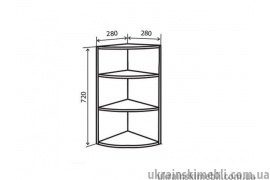 В15R Полиці кутові 72 (Кухня RioLine)