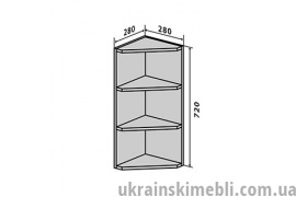 В15 Полиці кутові 72 (Кухня RioLine)