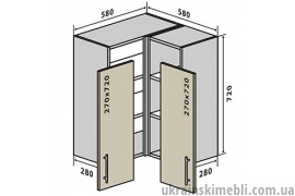 В18 Тумба кутова (Кухня Interno)