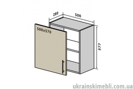 В52 Тумба 1Д 50 (Кухня Interno)