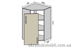 В54 Тумба кутова 58х58 (Кухня RioLine)