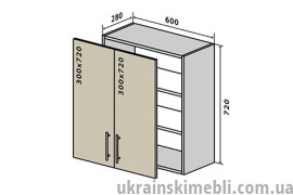 В6 Тумба 2Д 60 (Кухня Interno)