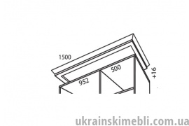 Карниз 1500х450 (Рим-Венеціано 2Д 1.5)