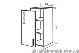 В43 Тумба 1Д 40 (Кухня Колор Міх Люкс)