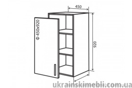 В44 Тумба 1Д 45 (Кухня Колор Міх Люкс)