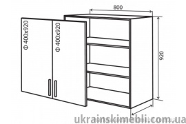 В48 Тумба 2Д 80 (Кухня Колор Міх Люкс)