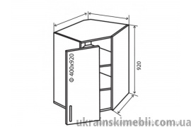 В54 Тумба кутова 60х60 (Кухня Колор Міх Люкс)