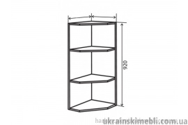 В55 Полиці кутові (Кухня Колор Міх Люкс)
