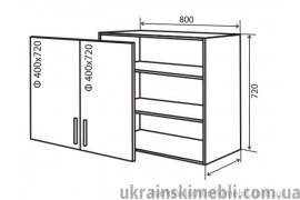 В8 Тумба 2Д 80 (Кухня Колор Міх Люкс)